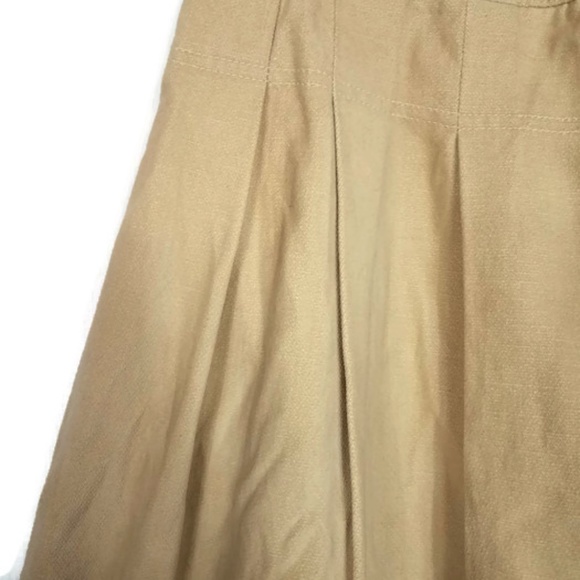 Ann Taylor LOFT Tan Pleated Skirt Size 0 - Picture 3 of 8